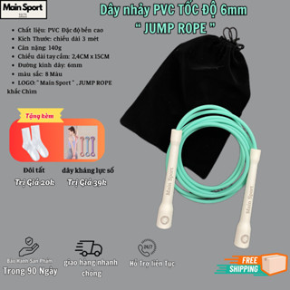 [Mua 1 Tặng 2] - DÂY NHẢY PVC Cao Cấp Chính Hãng "MAIN SPORT" 6mm - Cardio - Dây nhảy thể Lực - Tốc Độ - Giảm cân
