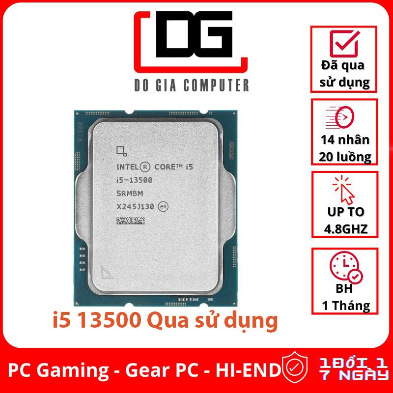 CPU Intel Core i5-13500 / i5 14500 (UP TO 4.8GHZ, 14 NHÂN 20 LUỒNG, 24MB CACHE, 65W) - SOCKET INTEL 