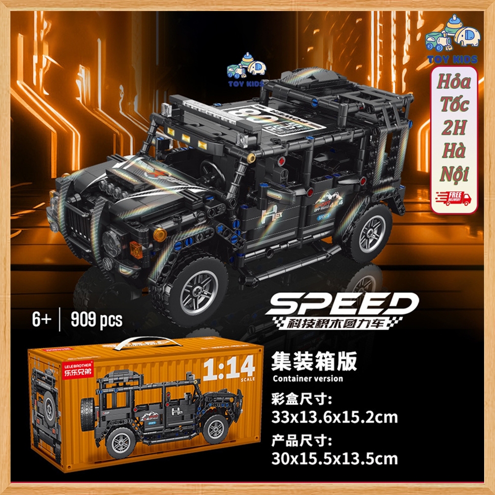 [Kèm động cơ] Mô hình lắp ráp siêu xe ô tô địa hình OFF ROAD tỉ lệ 1:14