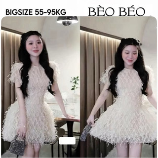   BÈO BÉO BIGSIZE   VÁY REN TUA RUA BẢN XOÈ CÔNG CHÚA FORM A BIGSIZE 60-90KG 