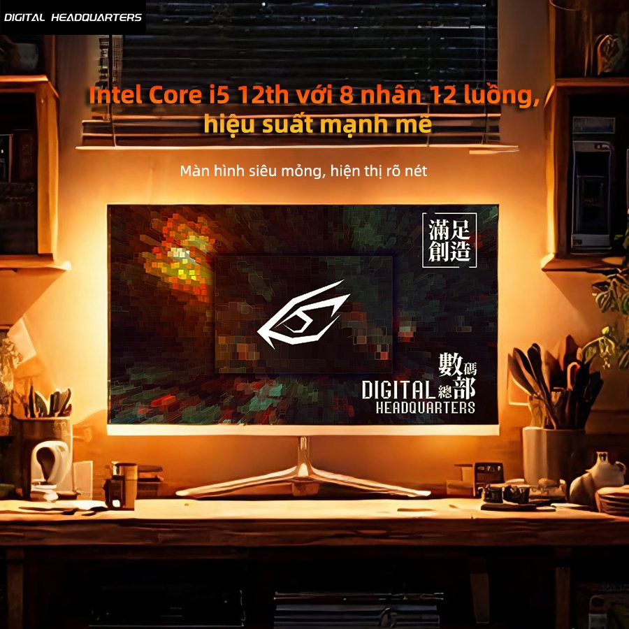 All In One PC 12th I5 Intel CPU 16GB RAM 512GB SSD Hỗ trợ WIFI và Bluetooth Màn hình 24 Inch Bộ máy 