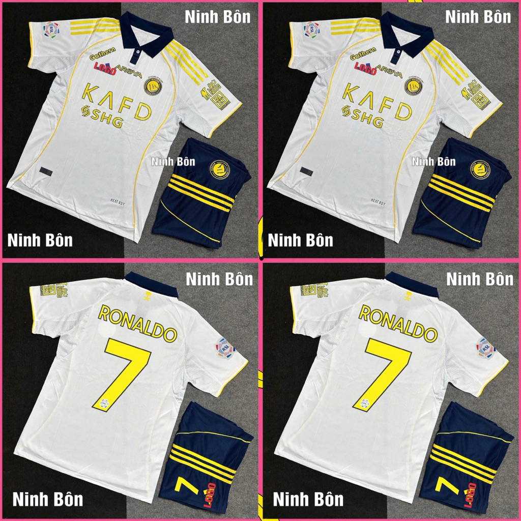 Bộ Quần Áo Bóng Đá CLB Al Nassr 2025/26, Áo Đá Banh Ronaldo - Vải Thái Vẩy Rồng Cao Cấp