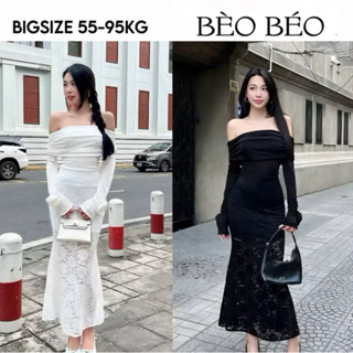    BÈO BÉO BIGSIZE   CHÁN VÁY LẺ REN ĐUÔI CÁ DÁNG DÀI FORM BIGSIZE 60-90KG 