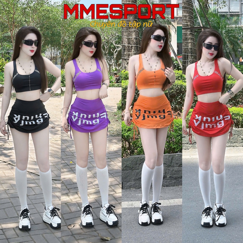 Bộ đồ tập gym yoga nhảy erobic chất thun lạnh mát co dãn, 8 màu bộ thể thao nữ | Mmestore [AH-01]