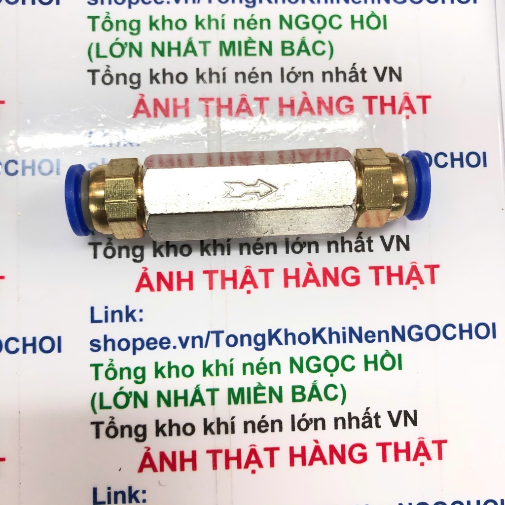 ẢNH THẬT Van 1 chiều khí nén CV kèm đầu nối nhanh dùng cho đường ống khí nén loại tốt