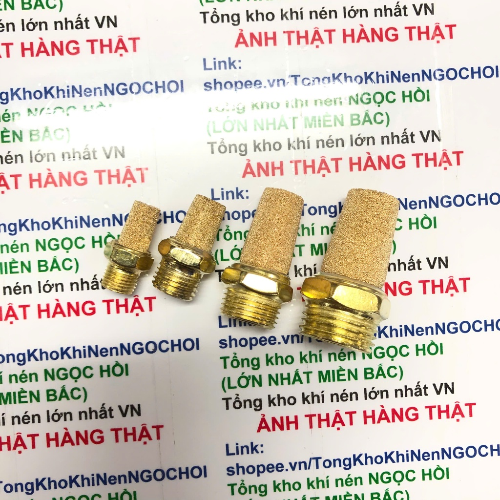 GIẢM THANH KHÍ NÉN BẰNG ĐỒNG, GIẢM ÂM KHÍ NÉN CHỐNG ỒN CHỐNG BỤI BẨN VÀO VAN ĐIỆN TỪ KHÍ NÉN ẢNH THẬ