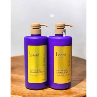   DATE 2028   BỘ DẦU GỘI DẦU XẢ PHỤC HỒI TÓC SIÊU MƯỢT LACEI EXTRA RICH MÀU TÍM 800MLx2 