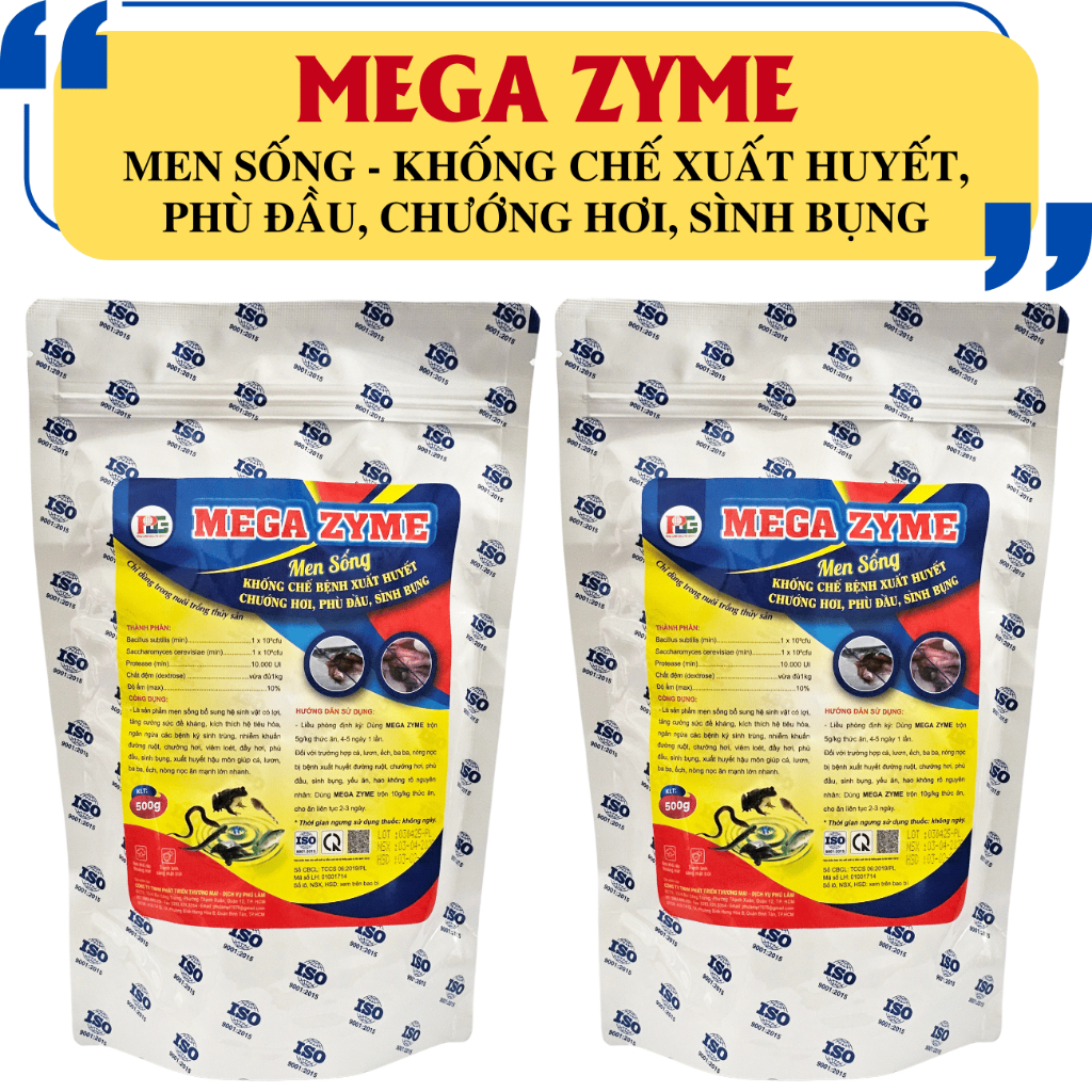 MEGA ZYME (Men sống) - Phòng chướng bụng, đầy hơi, xuất huyết, hỗ trợ tiêu hóa nhanh