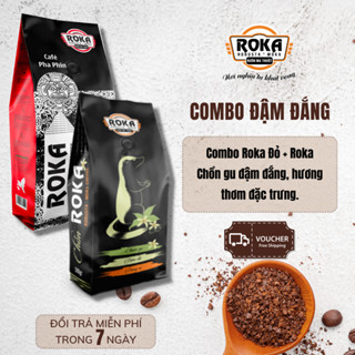  COMBO Cà Phê Pha Phin Gu Truyền Thống Vị Đậm Đà Hương Thơm Đặc Trưng - Roka Hương Chồn + Roka Đỏ 