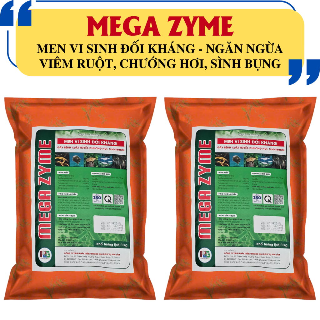 MEGA ZYME - MEN VI SINH ĐỐI KHÁNG GÂY BỆNH XUẤT HUYẾT, CHƯỚNG HƠI, SÌNH BỤNG