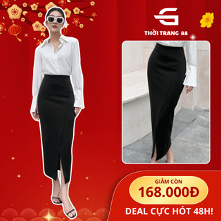  Chân Váy Bút Chì Dài 80cm Umi Lạnh CV001 - Váy Ôm Công Sở Cạp Cao Co Giãn 4 Chiều Tôn Dáng. 