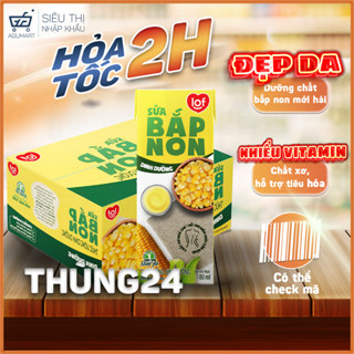 Sữa Bắp Non Dinh Dưỡng LOF giàu vitamin và chất xơ hương vị thơm ngon thùng 24 hộp 180ml