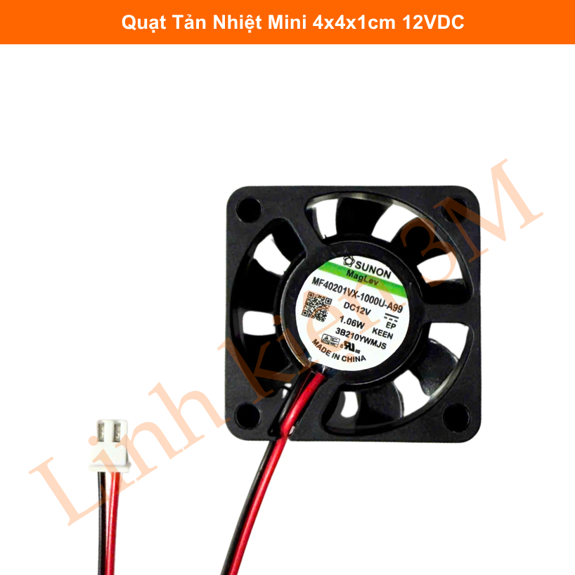 Quạt Tản Nhiệt Mini 4x4x1cm 12VDC 0.08A