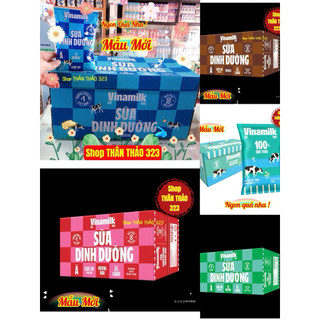 Sữa dinh dưỡng tiệt trùng vinamilk -thùng 48bịch x 220ml có đường, không đường, dâu, sôcôla