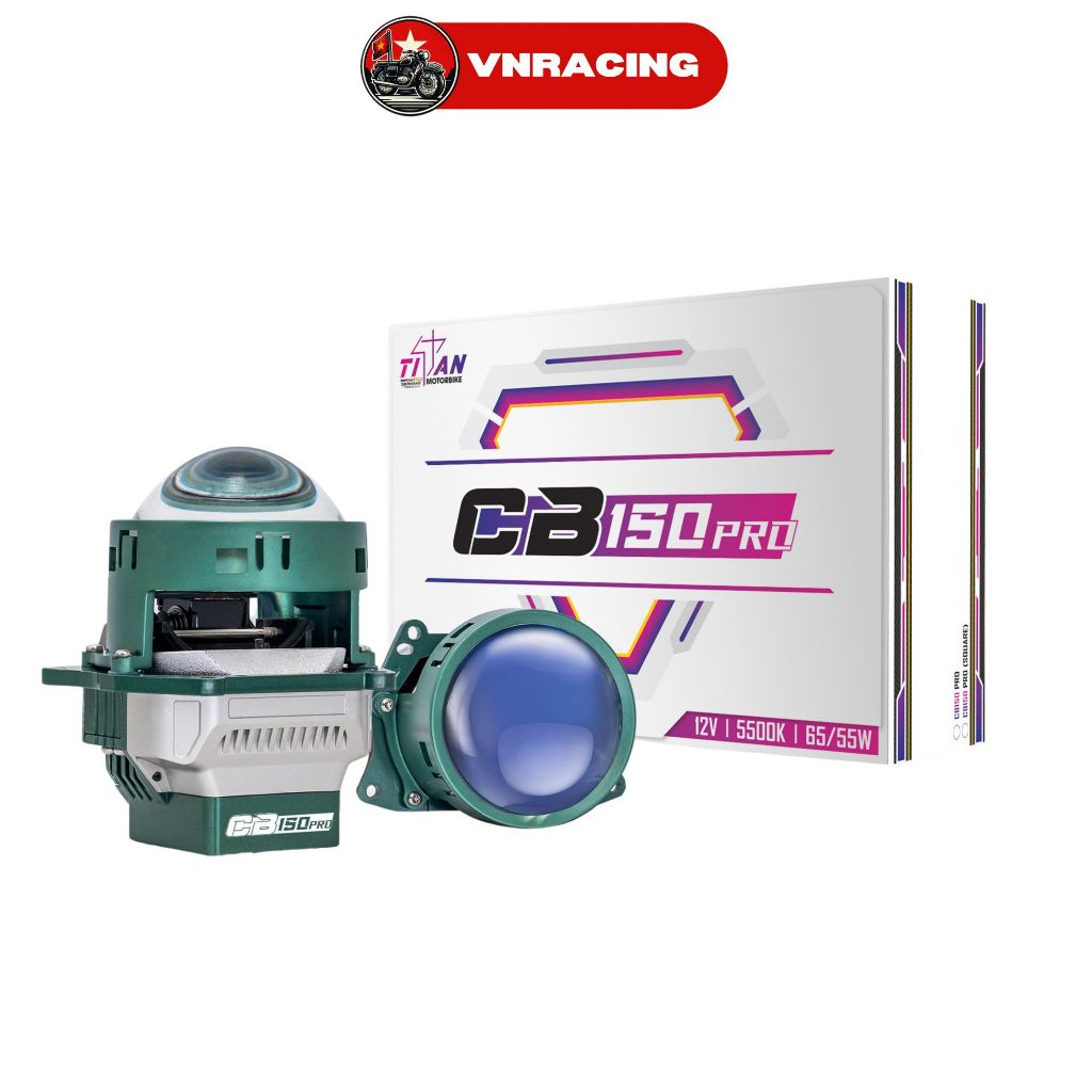 Đèn Bi Cầu Titan Moto CB150 Pro Công Suất 65W, Titan CB150 Pro Siêu Sáng Bám Đường Tốt - BH 2 Năm