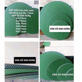  Mặt bàn tròn chịu nước chịu lực tốt_ ván nhựa eco dày 15mm làm mặt bàn trong nhà và ngoài trời,decor trang trí.... 