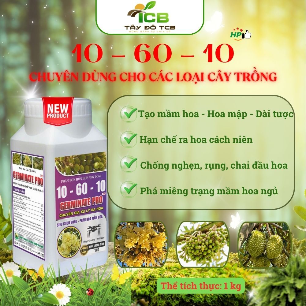 GERMINATE PRO 10-60-10 – Siêu Kích Ra Hoa Cho Sầu Riêng