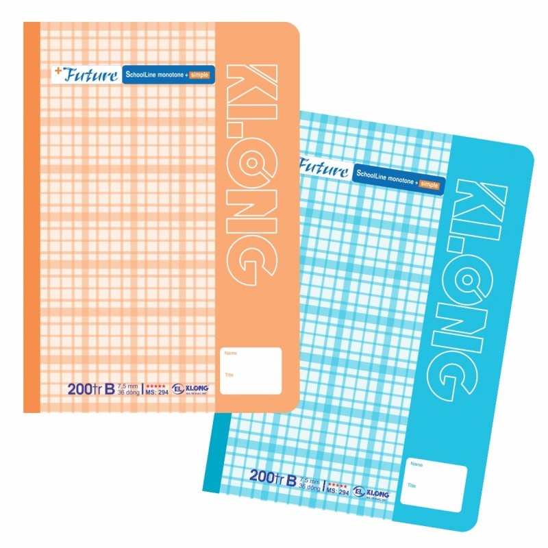 (Combo 5 cuốn) Vở kẻ ngang Future KLONG A4 200 trang 70/92; MS: 294 - Klong