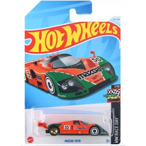 Xe mô hình tỉ lệ 1:64 CHÍNH HÃNG Hot Wheels Mazda 787B cam