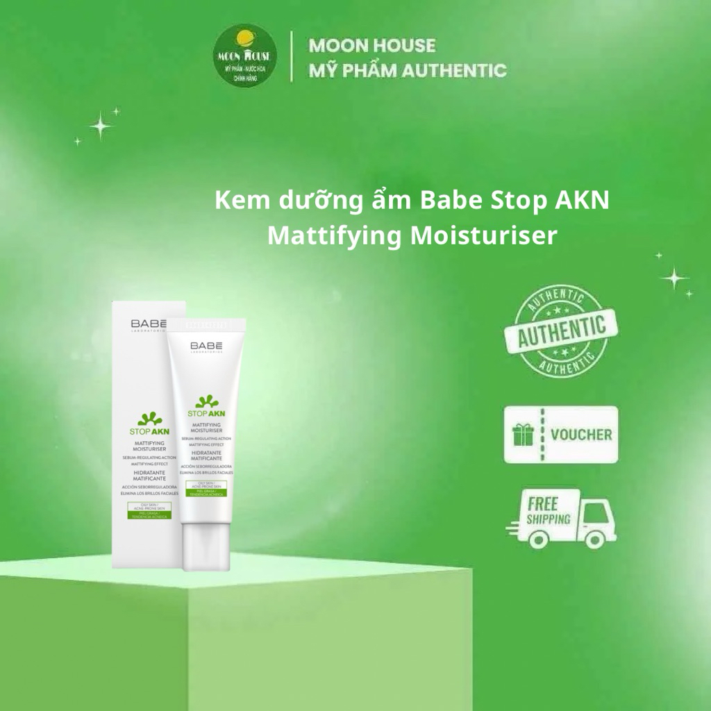 Kem dưỡng ẩm Babe Stop AKN Mattifying Moisturiser