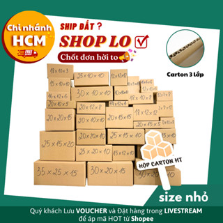[HOẢ TỐC]- Combo 100 hộp carton đóng hàng nhiều size,full size nhiều kích thước đựng mỹ phẩm- HT HCM