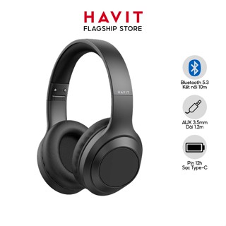 Tai nghe Bluetooth Headphone Havit H661BT Pin 12 tiếng | Kết nối 2 thiết bị | BT 5.3
