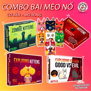  Combo Mèo Nổ Cơ Bản Và Full 8 Bản Mở Rộng Exploding kittens  Việt Hoá  