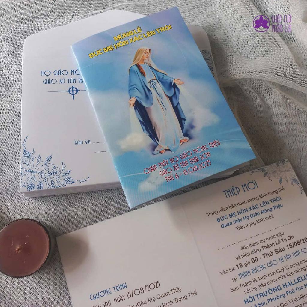 Thiết kế và In Thiệp mừng Lễ Bổn Mạng theo nội dung riêng. In từ 50 thiệp.