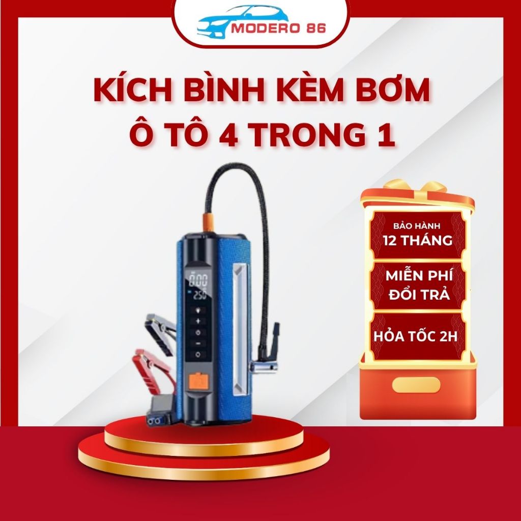 BƠM LỐP KÍCH BÌNH Ô TÔ V2 4IN1 12.000mAh