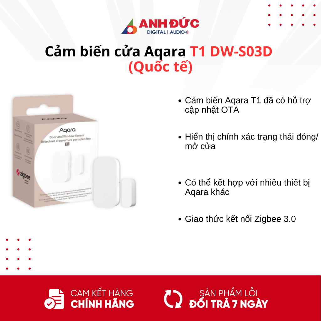Cảm biến cửa Aqara T1 DW-S03D (Quốc tế)