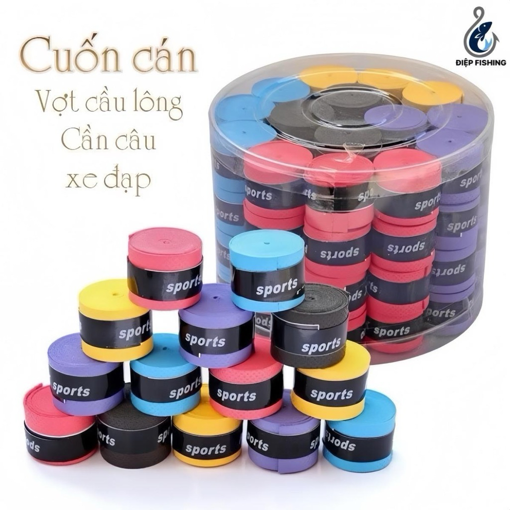 COMBO Cuốn Cán Cần Câu, Cuốn Cán Vợt, Cuốn Cán Xe Đạp. Quấn Cần Câu Giá Rẻ Bền Đẹp Đủ Màu Sắc Vợt Cầu Lông Cán Vợt
