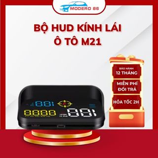 Bộ HUD Kính Lái Ô Tô M21, Kính Lái Ô Tô Hiển Thị Tốc Độ Cảnh Báo Giao Thông Kết Nối OBD2-GPS