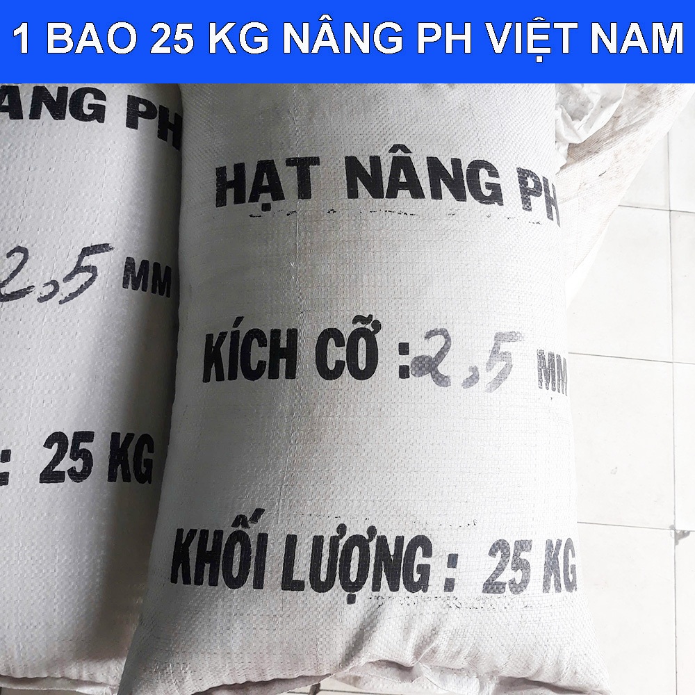 1 Bao 25kg hạt nâng pH Việt Nam xử lý nước