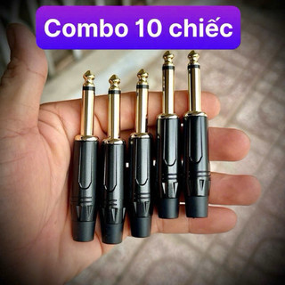 (combo 10 chiếc và 5 chiếc) Jack 6ly mono hàn dây âm thanh, rack âm thanh đầu 6.5mm.