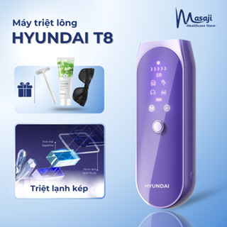 Máy triệt lông T8 triệt lạnh Sapphire kép màn LCD cảm ứng, máy triệt lông tại nhà an toàn Masaji