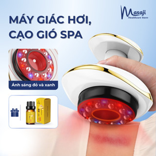 Máy giác hơi Spa cao cấp màn LCD 10 điểm massage, máy cạo gió chườm ấm hồng ngoại giảm đau Masaji