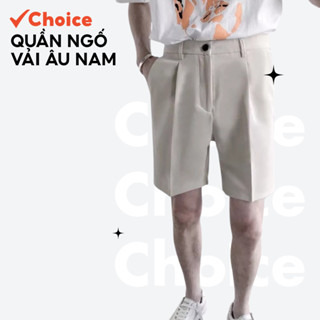 [Choice] Quần Ngố Vải Âu Nam FA1-0493-13 Phong Cách Hàn Quốc, Thiết Kế Cạp Chun Thoải Mái
