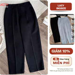 Quần Baggy Bigsize nữ, chất tuyết mưa cao cấp, phù hợp đi làm, đi chơi mặc thoải mái 50-90kg - LUCY Bigsize (CT23-241)