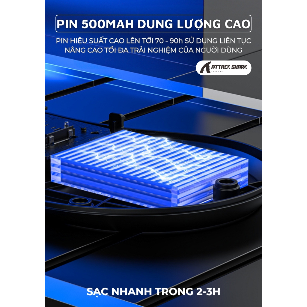 Chuột Gaming Attack Shark G3 PRO - Không Dây 3 Chế Độ, PAW3311, 25.000 DPI, Switch Omron, Dock RGB | BigBuy360 - bigbuy360.vn