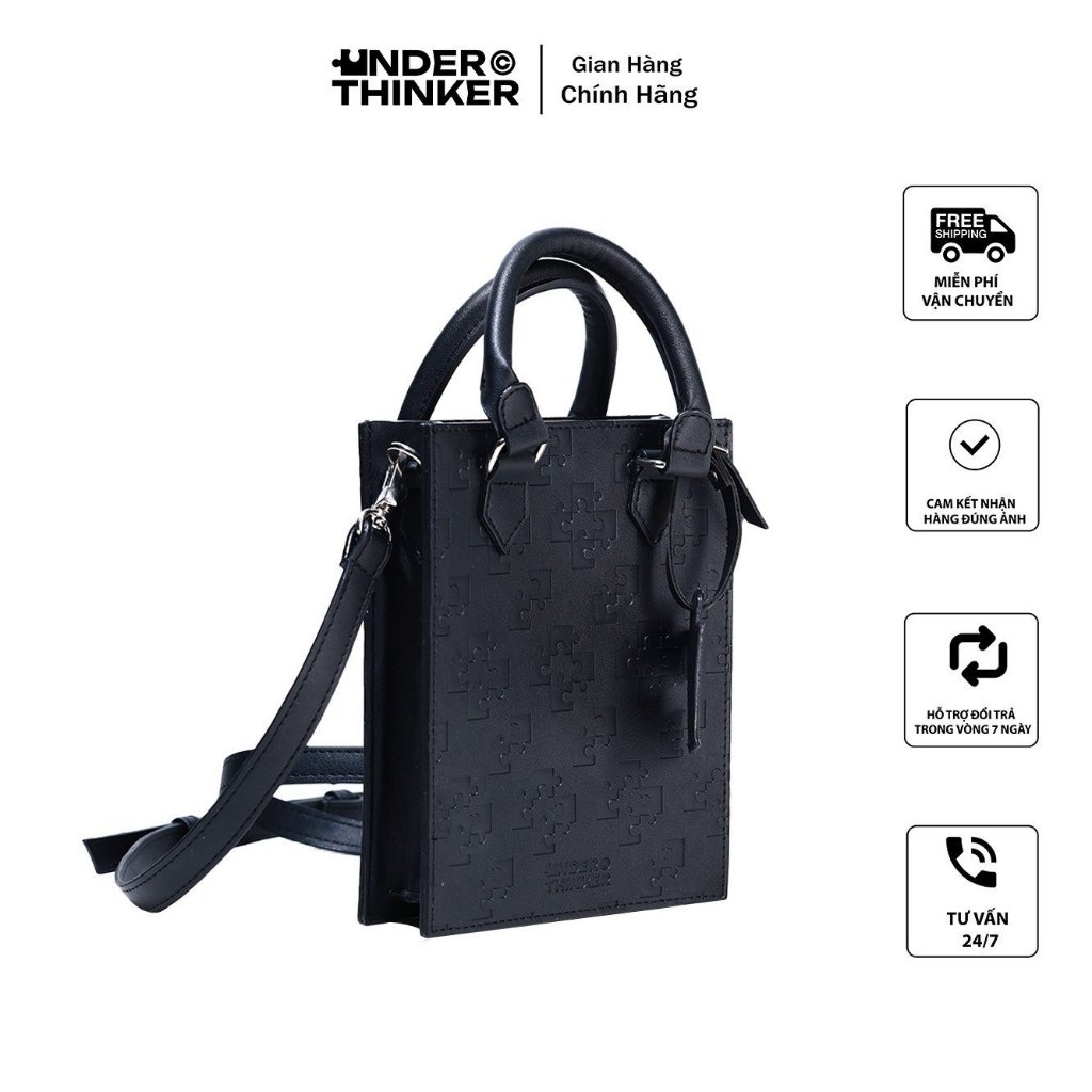 Túi Da PU Đeo Chéo Nam Nữ Petit Sac Plat Monogram Dập Chìm Chính Hãng | UnderThinker