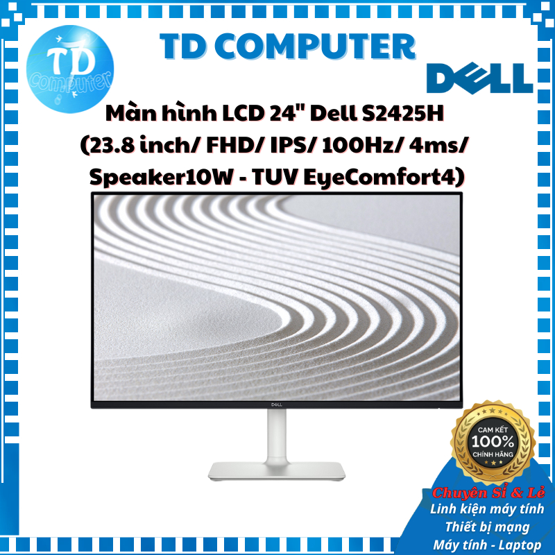 Màn hình LCD 24" Dell S2425H (23.8 inch/ FHD/ IPS/ 100Hz/ 4ms/  Speaker10W - TUV EyeComfort4) - Hàng
