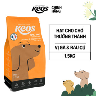 Thức ăn hạt cho chó trưởng thành Keos vị Gà & Rau Củ – dễ tiêu hóa, hỗ trợ xương khớp (400g – 1,5kg)