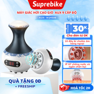  Máy giác hơi cạo gió cầm tay AUX máy cạo gió mát xa chườm ấm hồng ngoại với 10 đầu bi massage 