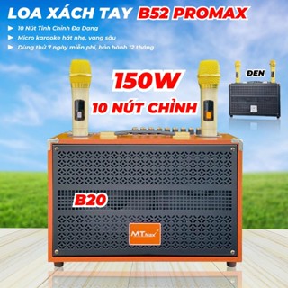 [Giảm Giá] Loa Di Động Karaoke Nghe Nhạc 10 Nút MTMAX B52, Bass 20 Âm Thanh Trung Thực Đa Dạng Kết Nối BT, AUX, USB, TF