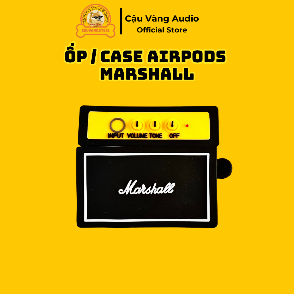 Vỏ đựng ốp, case Airpods  PRO3/AP4/Pro/ Pro2 - MARSHALL - Bảo vệ và chống sốc cho tai nghe.