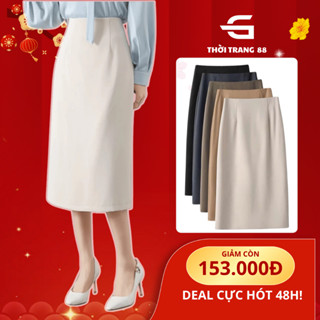 Chân váy xuông công sở dài 65cm, váy dự tiệc sang chảnh cuối năm CV025