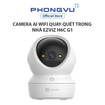 Camera AI WiFi quay quét trong nhà EZVIZ H6C G1 (4K 8MP, tầm nhìn dọc 85 độ) - Bảo hành 24 tháng