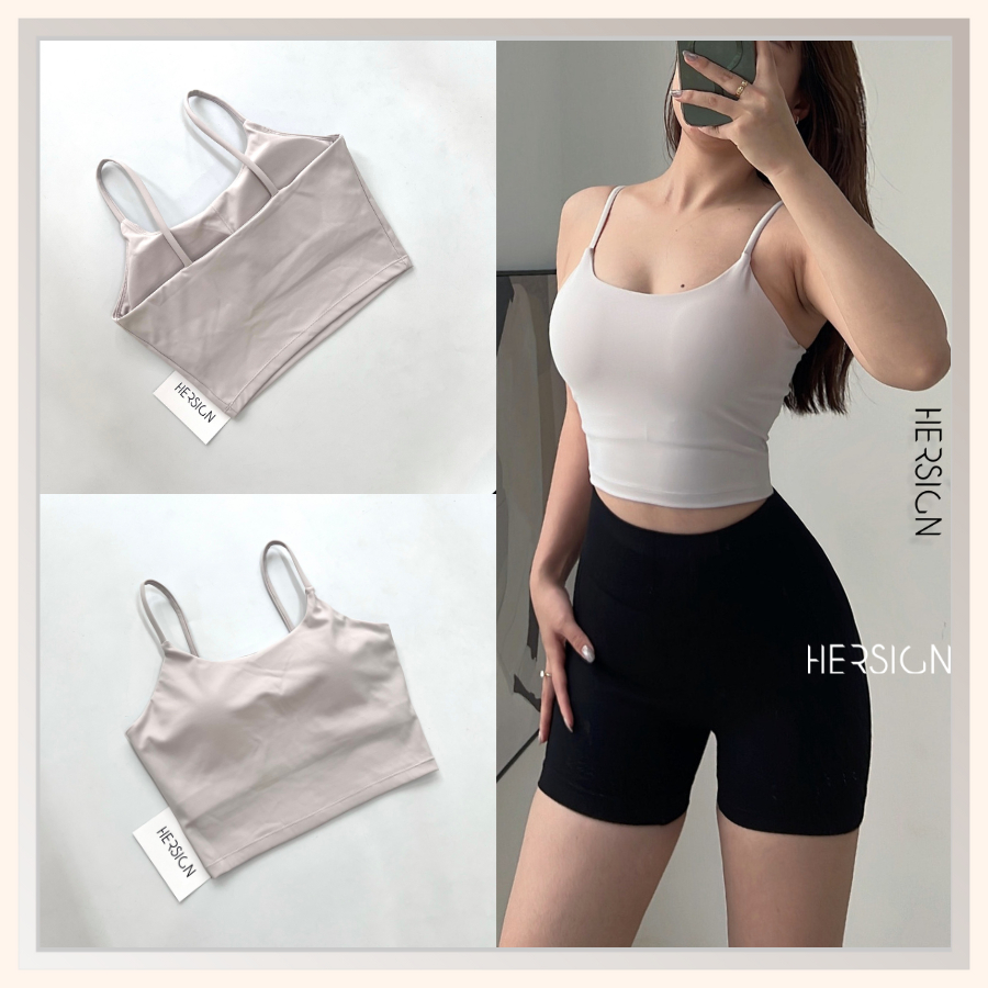 Áo croptop tập gym nữ Croptop tập yoga cao cấp HERSIGN-CROP15 BST HERSIGN Bare Form
