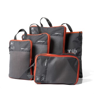 Set 5in1 Grey Túi Phân Loại Hành Lý MIAvn - Chất liệu Polyester Hạn chế thấm nước, Bền màu, Kháng mùi - Du lịch tiện lợi