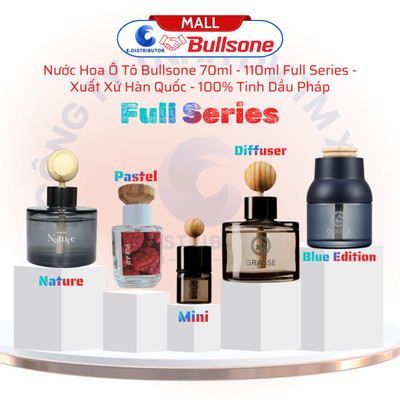 [HỎA TỐC] Nước hoa - Sáp thơm ô tô cao cấp Bullsone Grasse - Full Series - Nhiều hương thơm